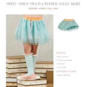 Matilda Jane Misty Girls's Multi Layered Tulle Skirt – Size 4 (Excellent) 32202B